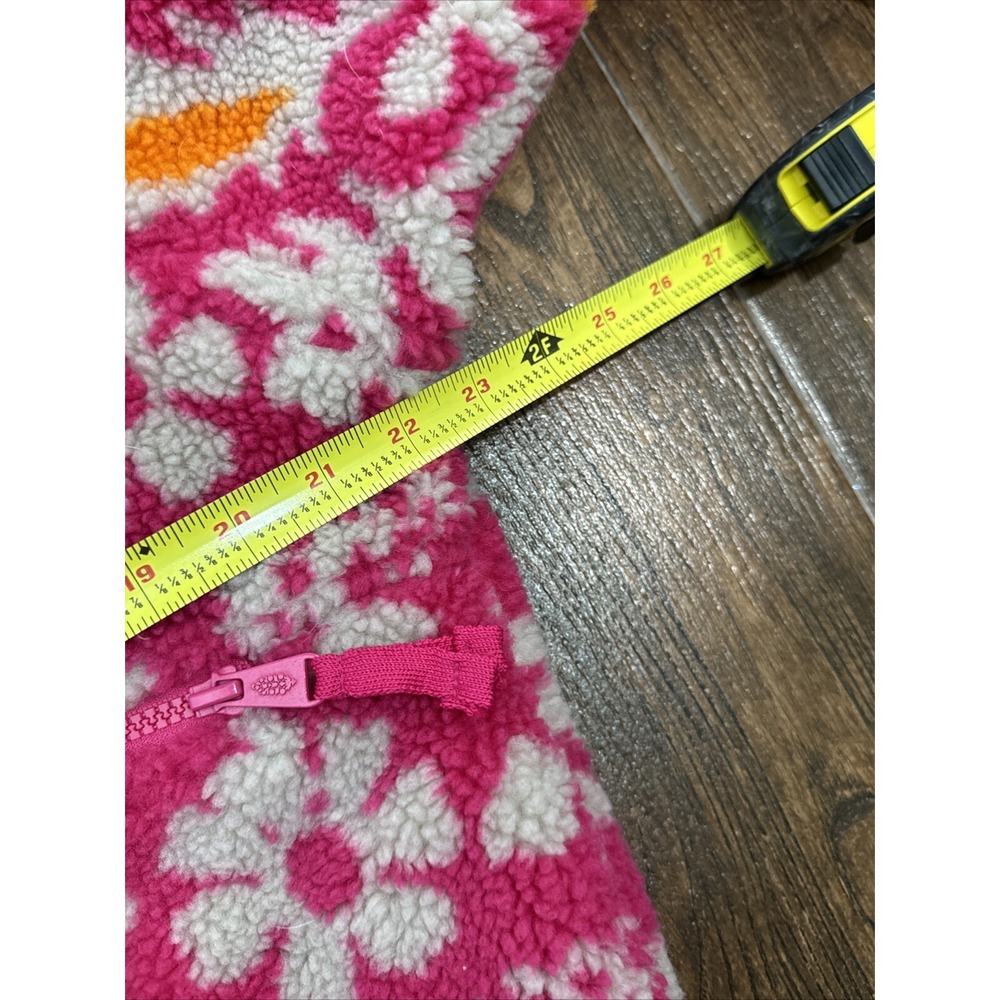 Free People Movement Pink Floral Small Rocky Ridge Fleece Sherpa Jacket Snap Up - Picture 10 of 11